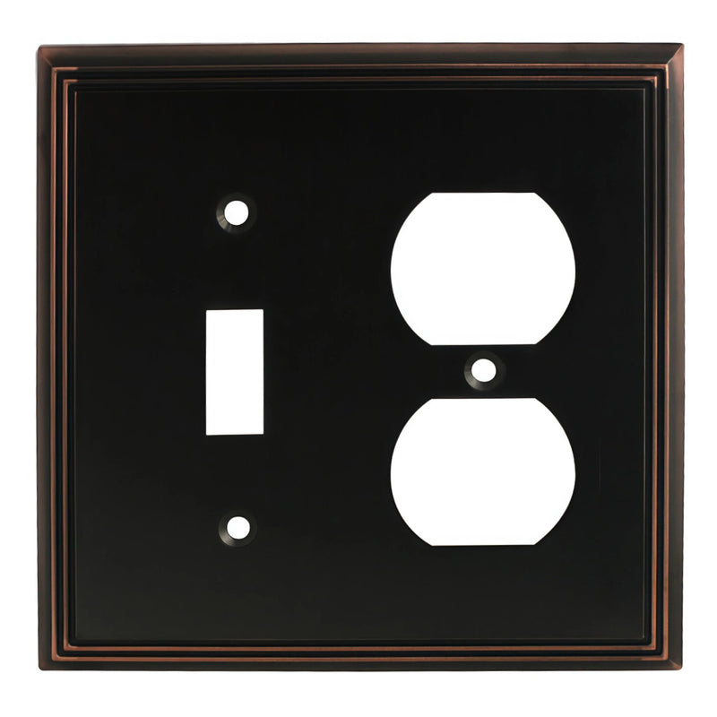 Cosmas 65022-ORB Oil Rubbed Bronze Single Toggle / Duplex Combo