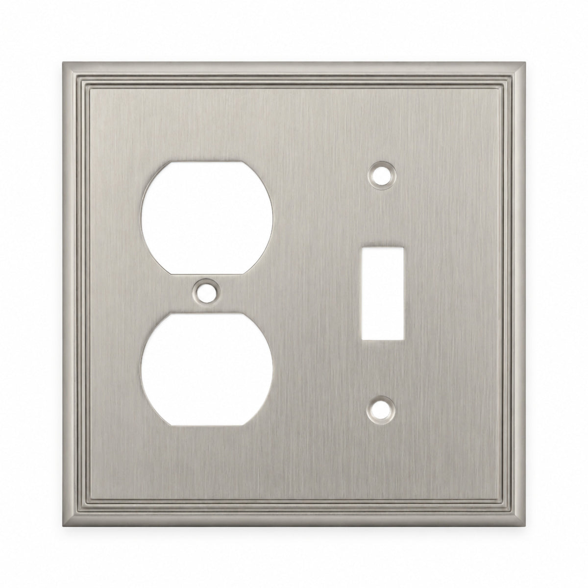 Cosmas 65022-SN Satin Nickel Single Toggle / Duplex Combo
