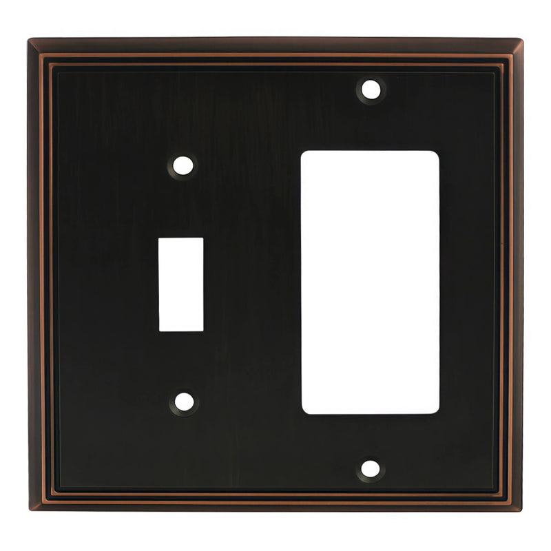 Cosmas 65027-ORB Oil Rubbed Bronze Single Toggle / GFCI Decora Combo