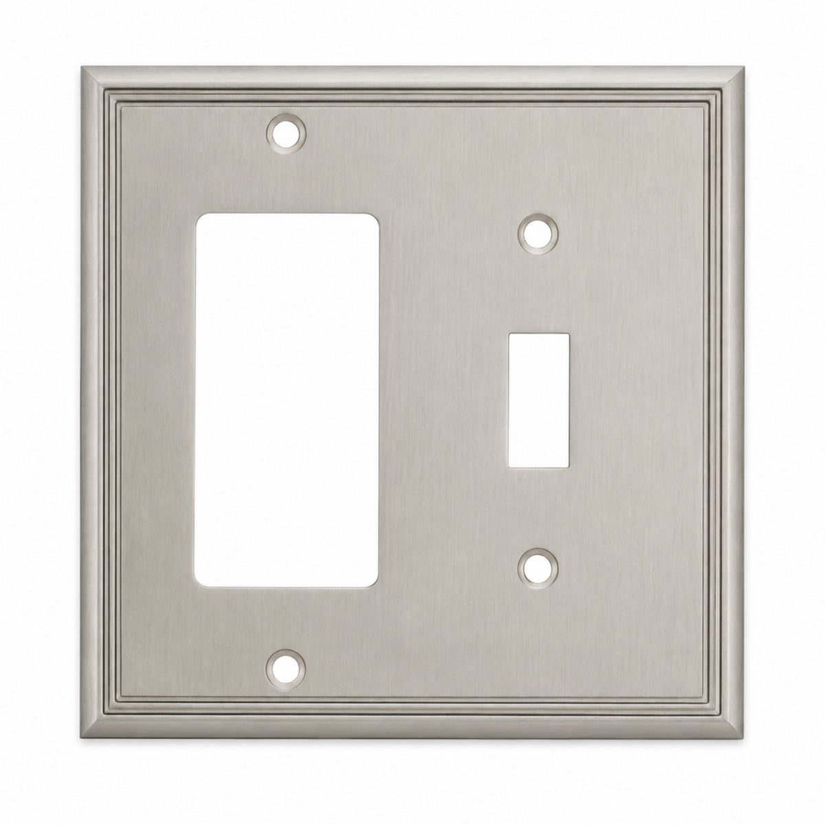 Cosmas 65027-SN Satin Nickel Single Toggle / GFCI Decora Combo