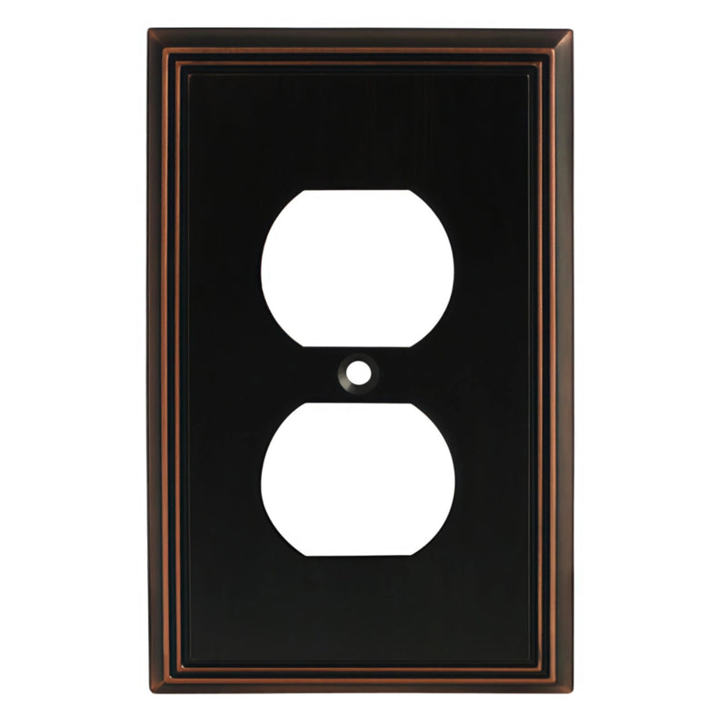 Cosmas 65049-ORB Oil Rubbed Bronze Single Duplex Outlet Wall Plate