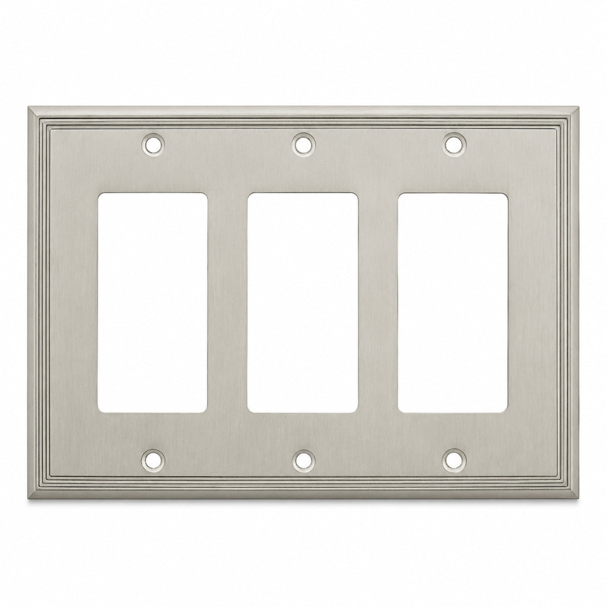 Cosmas 65070-SN Satin Nickel Triple GFCI / Decora Wall Plate