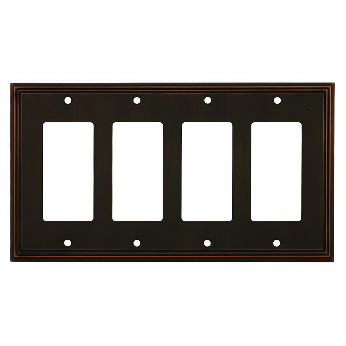 Cosmas 65075-ORB Oil Rubbed Bronze Quad GFCI / Decora Wall Plate