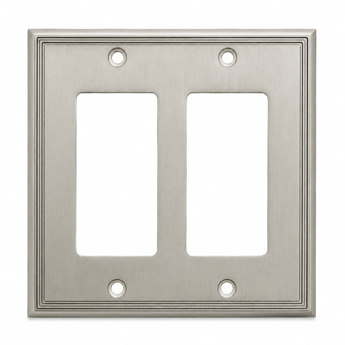 Cosmas 65088-SN Satin Nickel Double GFCI / Decora Wall Plate