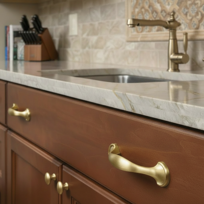 Cosmas 6632BB Brushed Brass Cabinet Pull