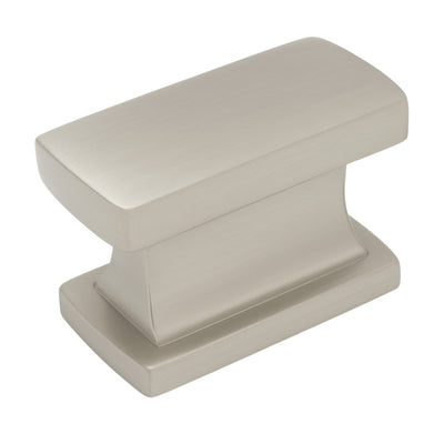 Satin nickel contemporary cabinet knob