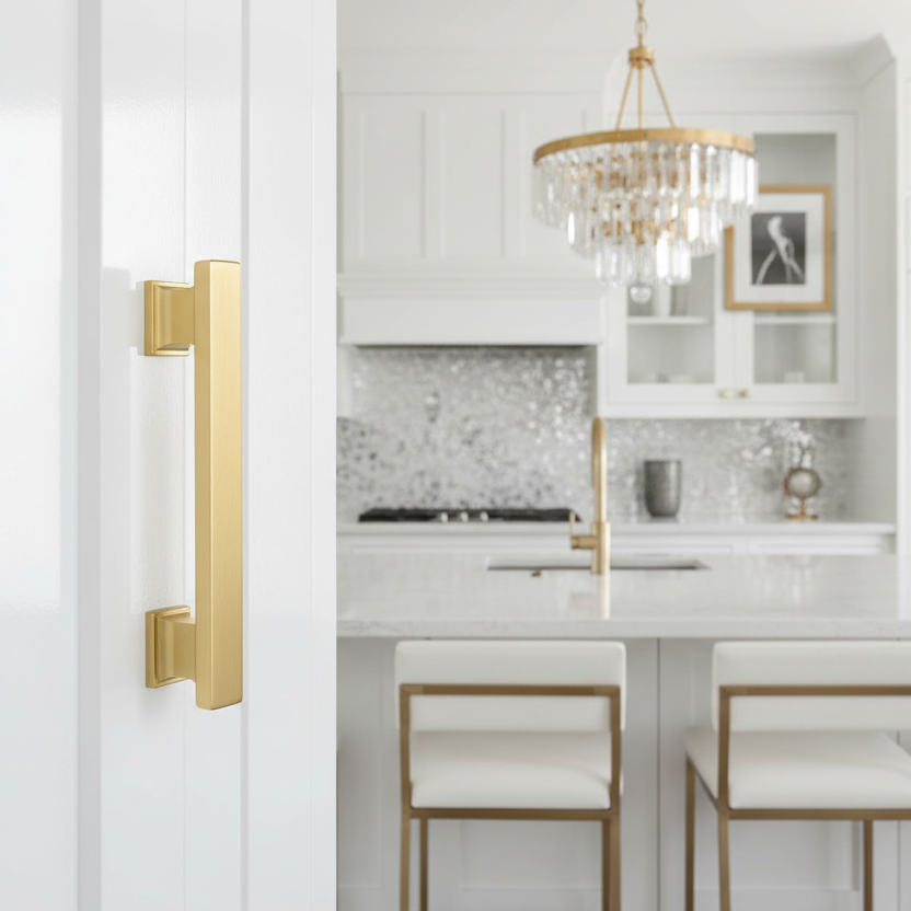 Cosmas 702-4BB Brushed Brass Contemporary Cabinet Pull