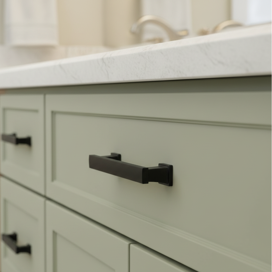 Cosmas 702-4FB Flat Black Contemporary Cabinet Pull