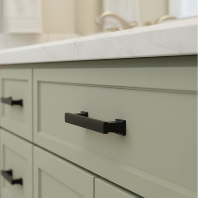 Cosmas 702-4FB Flat Black Contemporary Cabinet Pull