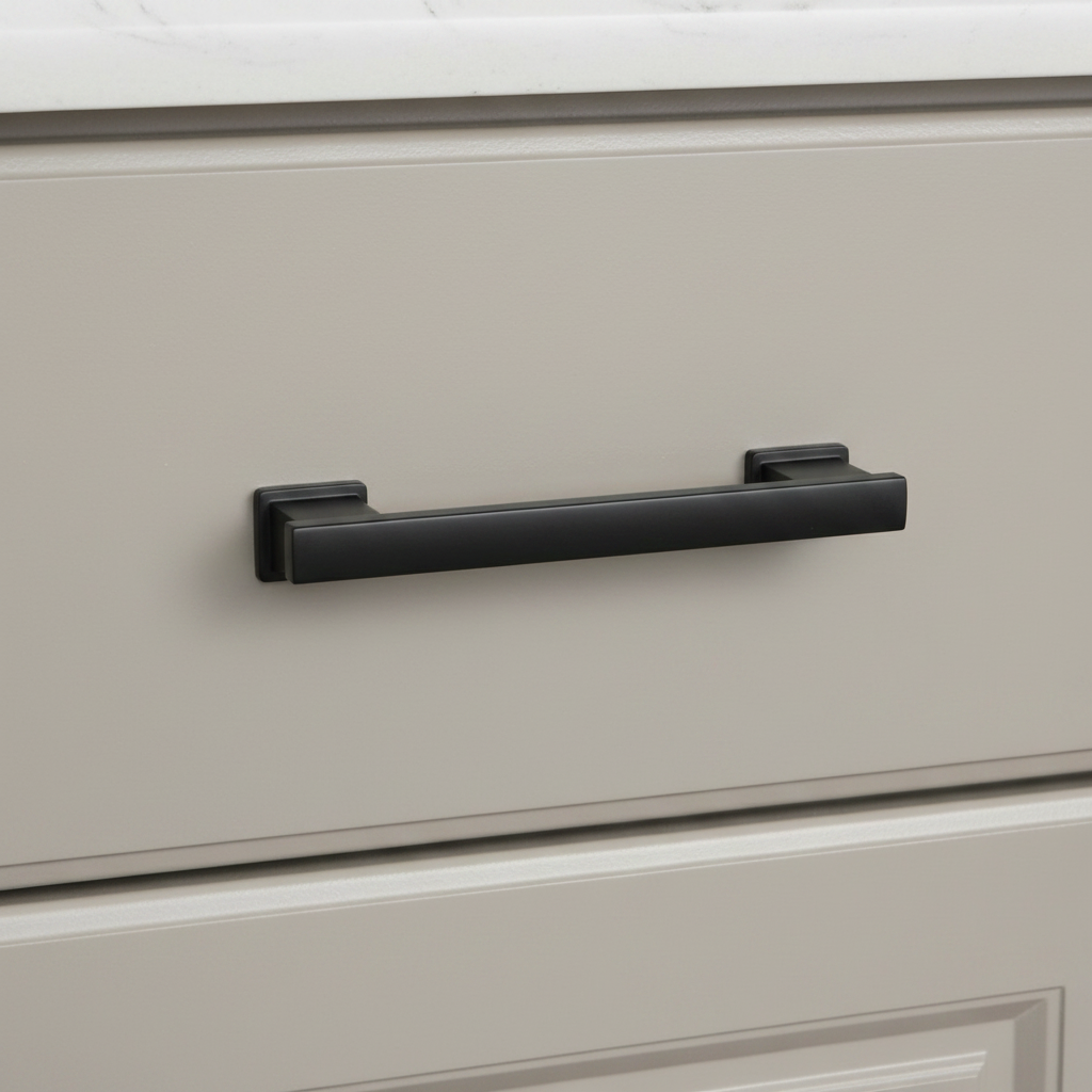Cosmas 702-160FB Flat Black Contemporary Cabinet Pull