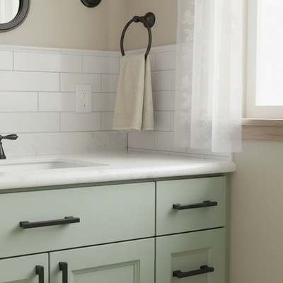 Cosmas 702-96FB Flat Black Contemporary Cabinet Pull