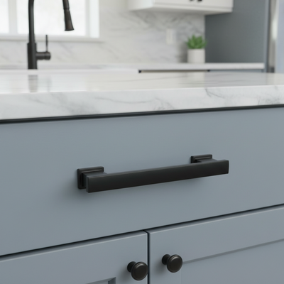 Cosmas 702-5FB Flat Black Contemporary Cabinet Pull