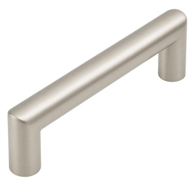 Satin nickel contemporary cabinet pull, 96 mm center-to-center