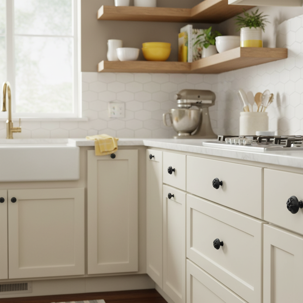 Cosmas 7064FB Flat Black Braided Cabinet Knob