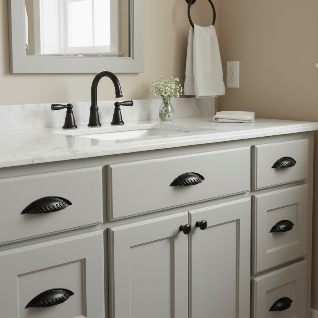 Cosmas 7067FB Flat Black Braided Cabinet Cup Pull