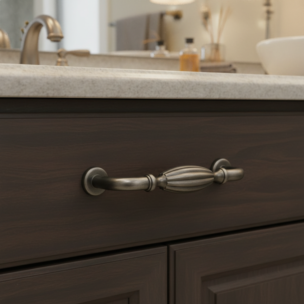 Cosmas 7119AS Antique Silver Cabinet Pull