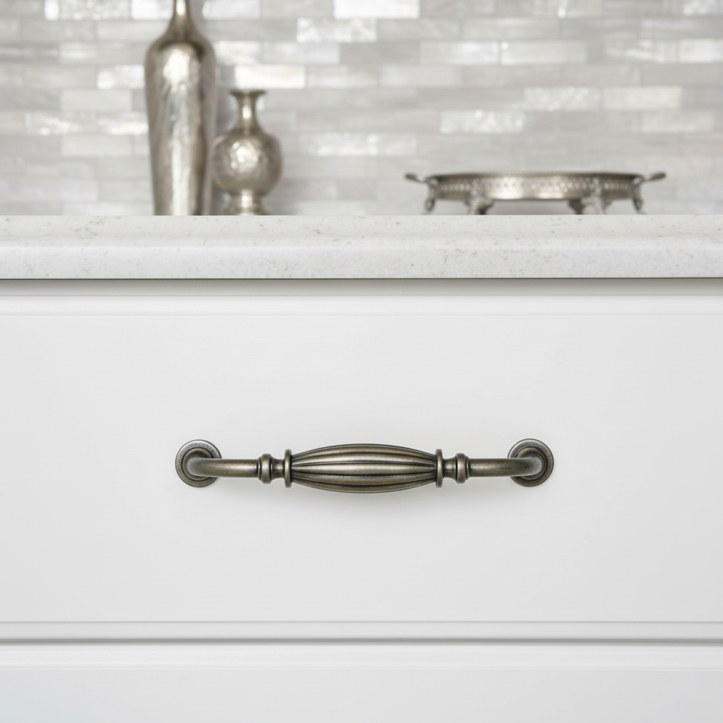 Cosmas 7120AS Antique Silver Cabinet Pull