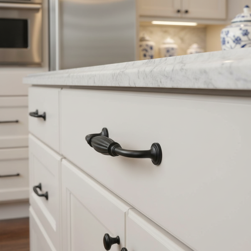 Cosmas 7120FB Flat Black Cabinet Pull