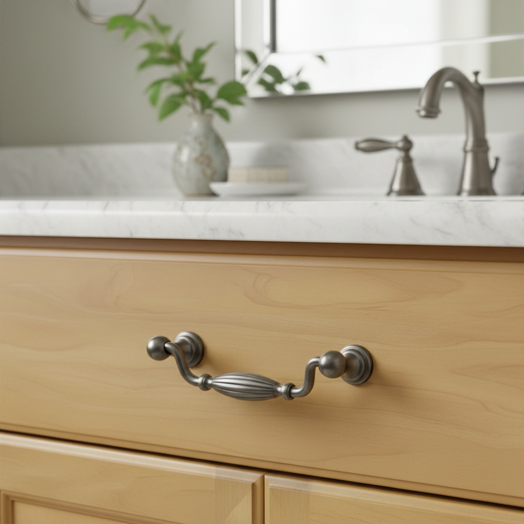 Cosmas 7122AS Antique Silver Cabinet Pull