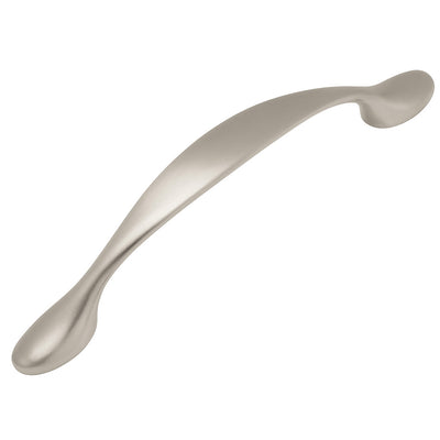 Satin nickel cabinet pull, 128 mm center-to-center