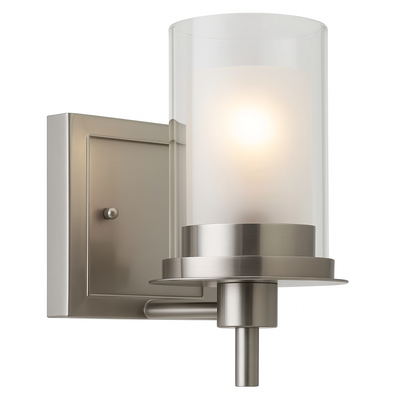 Juno Satin Nickel 1 Light Wall Sconce / Bathroom Fixture