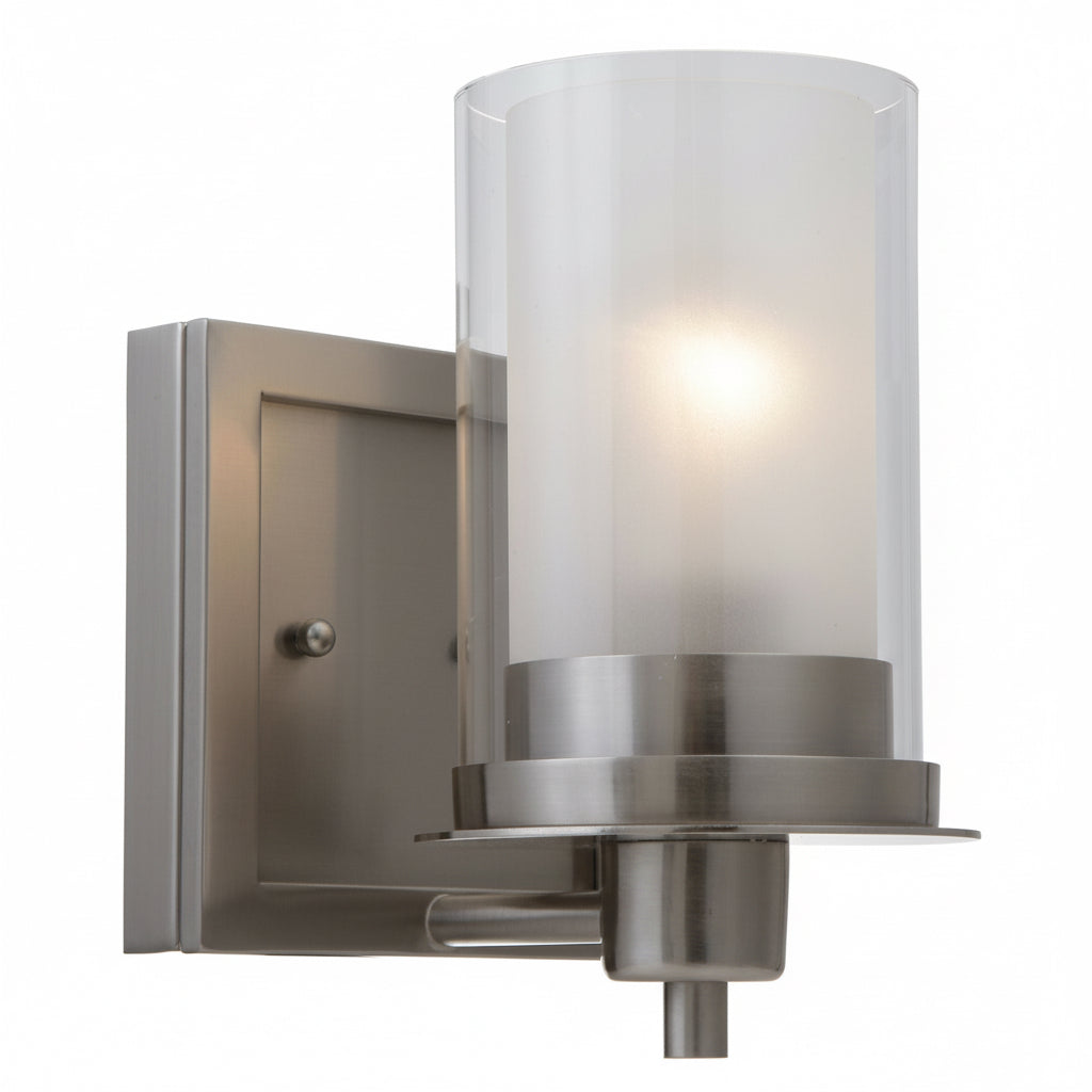 Juno Satin Nickel 1 Light Wall Sconce / Bathroom Fixture