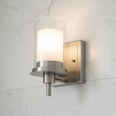 Juno Satin Nickel 1 Light Wall Sconce / Bathroom Fixture