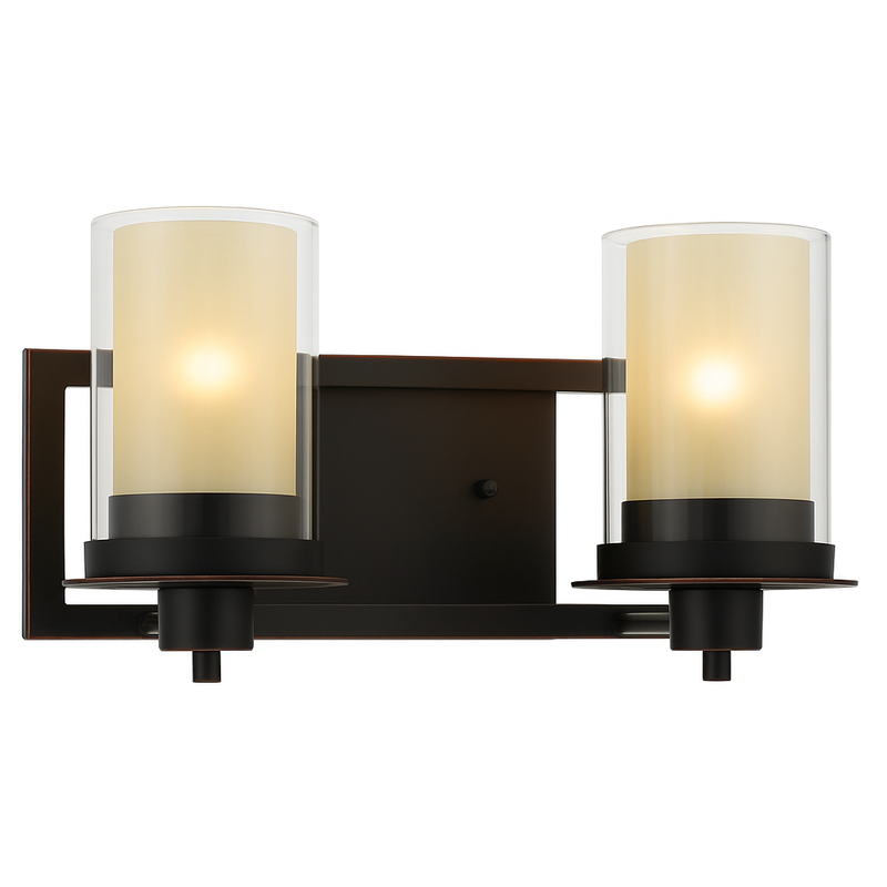 Juno Oil Rubbed Bronze 2 Light Wall Sconce / Bathroom Fixture