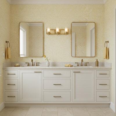 Juno Brushed Brass 3 Light Wall Sconce / Bathroom Fixture