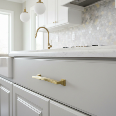 Cosmas 755-128BB Brushed Brass Cabinet Pull