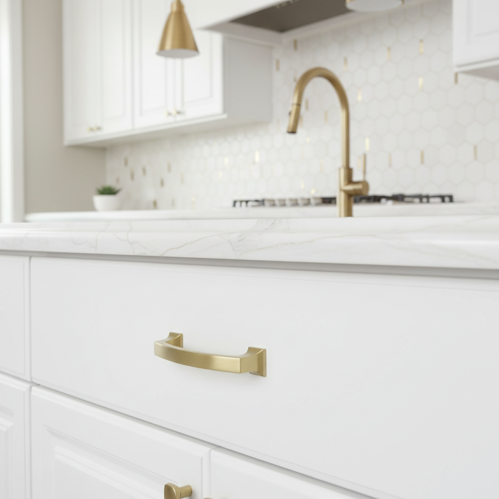 Cosmas 755-3BB Brushed Brass Cabinet Pull
