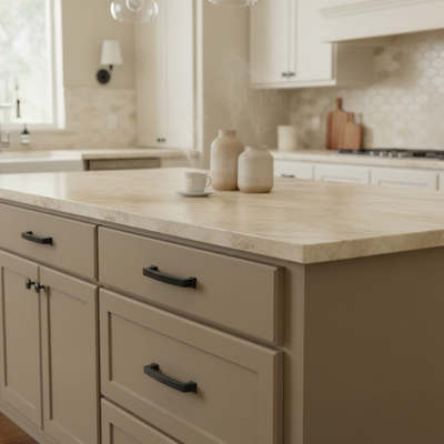 Cosmas 755-4FB Flat Black Cabinet Pull