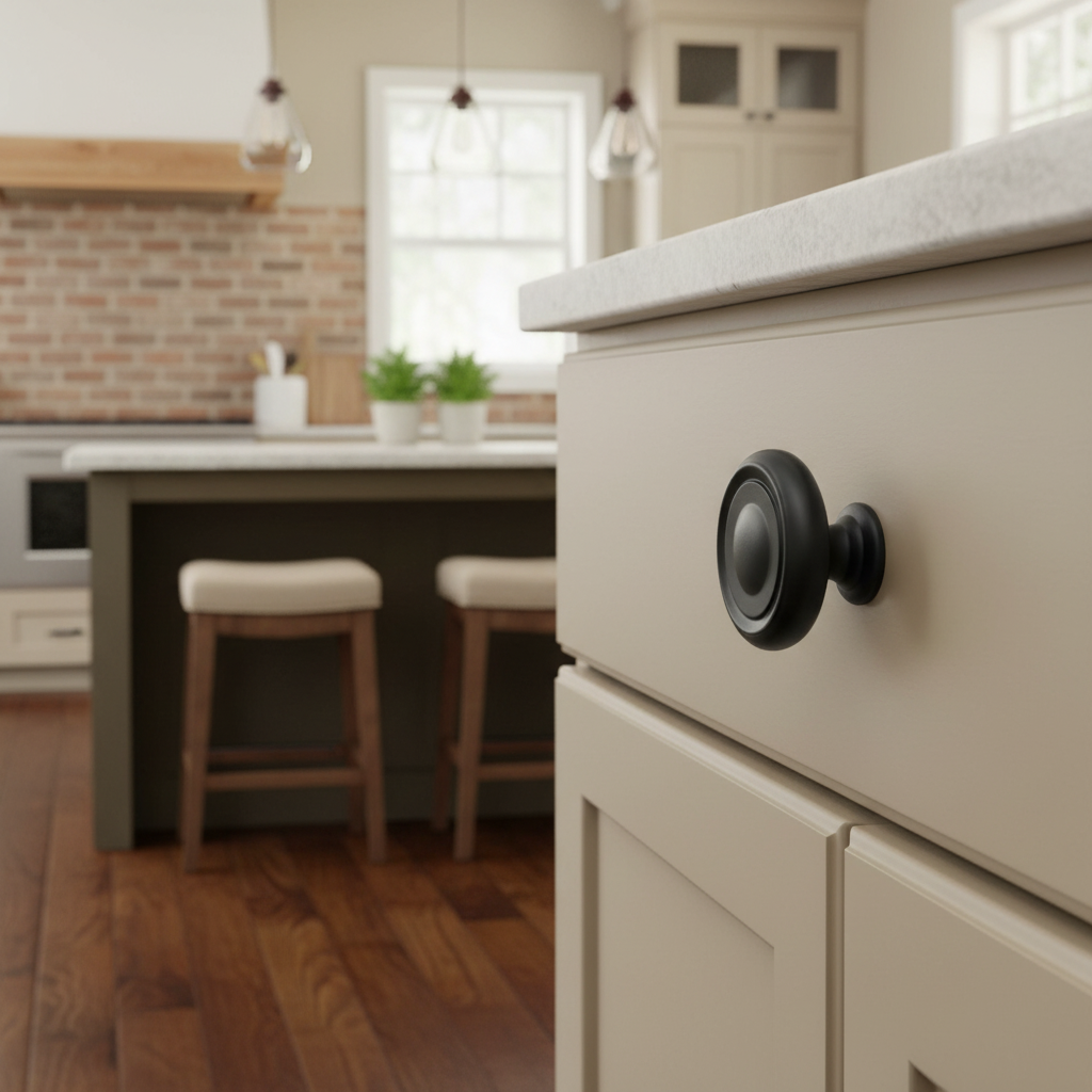 Cosmas 7708FB Flat Black Cabinet Knob