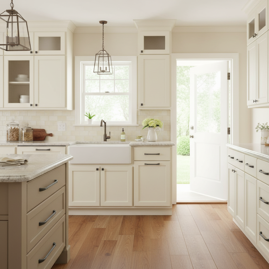 oil rubbed brown cabinet drawer pull in a modern white kitchen 