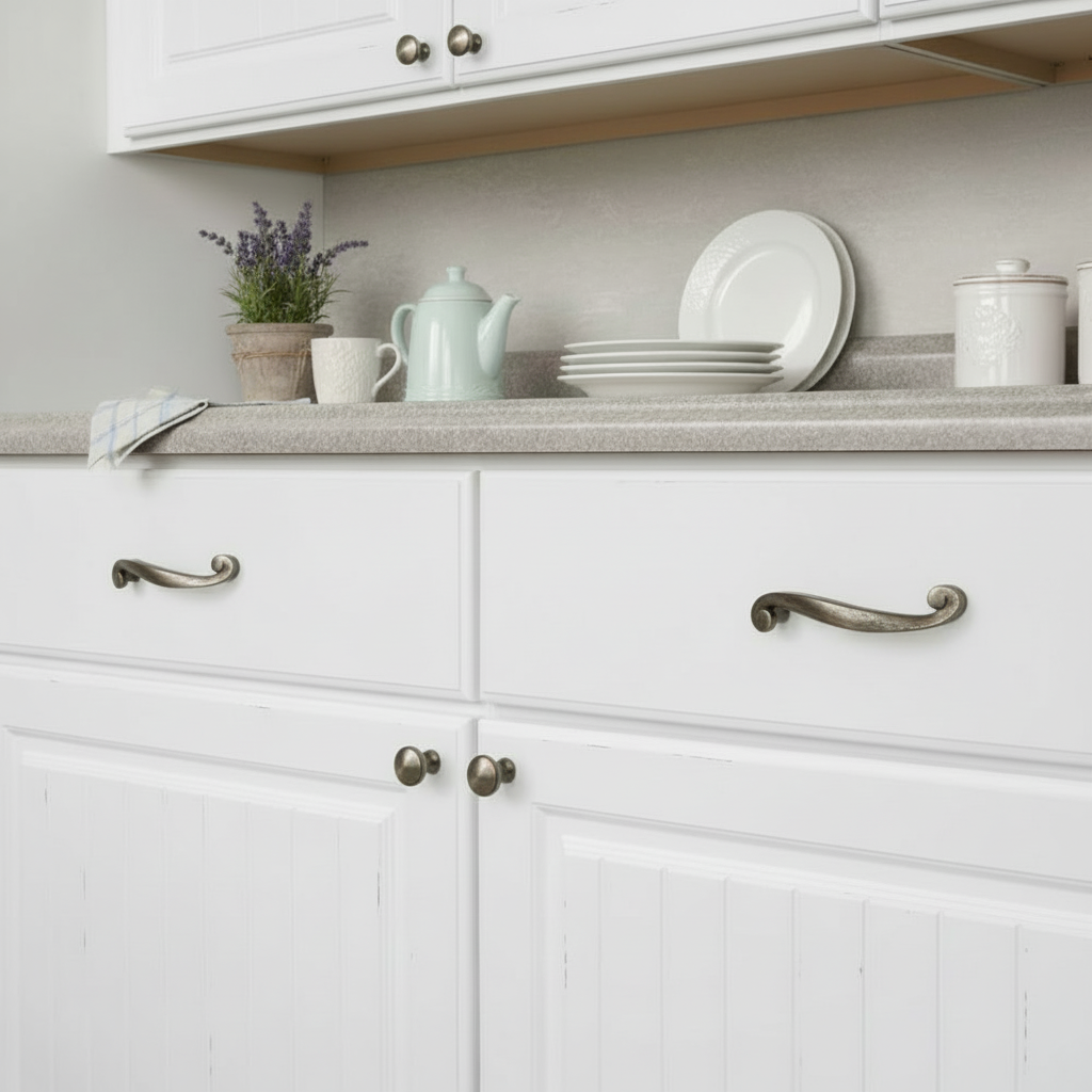 silver dresser pulls Modern Marble Silver Cabinet Drawer Bar Pull 3"