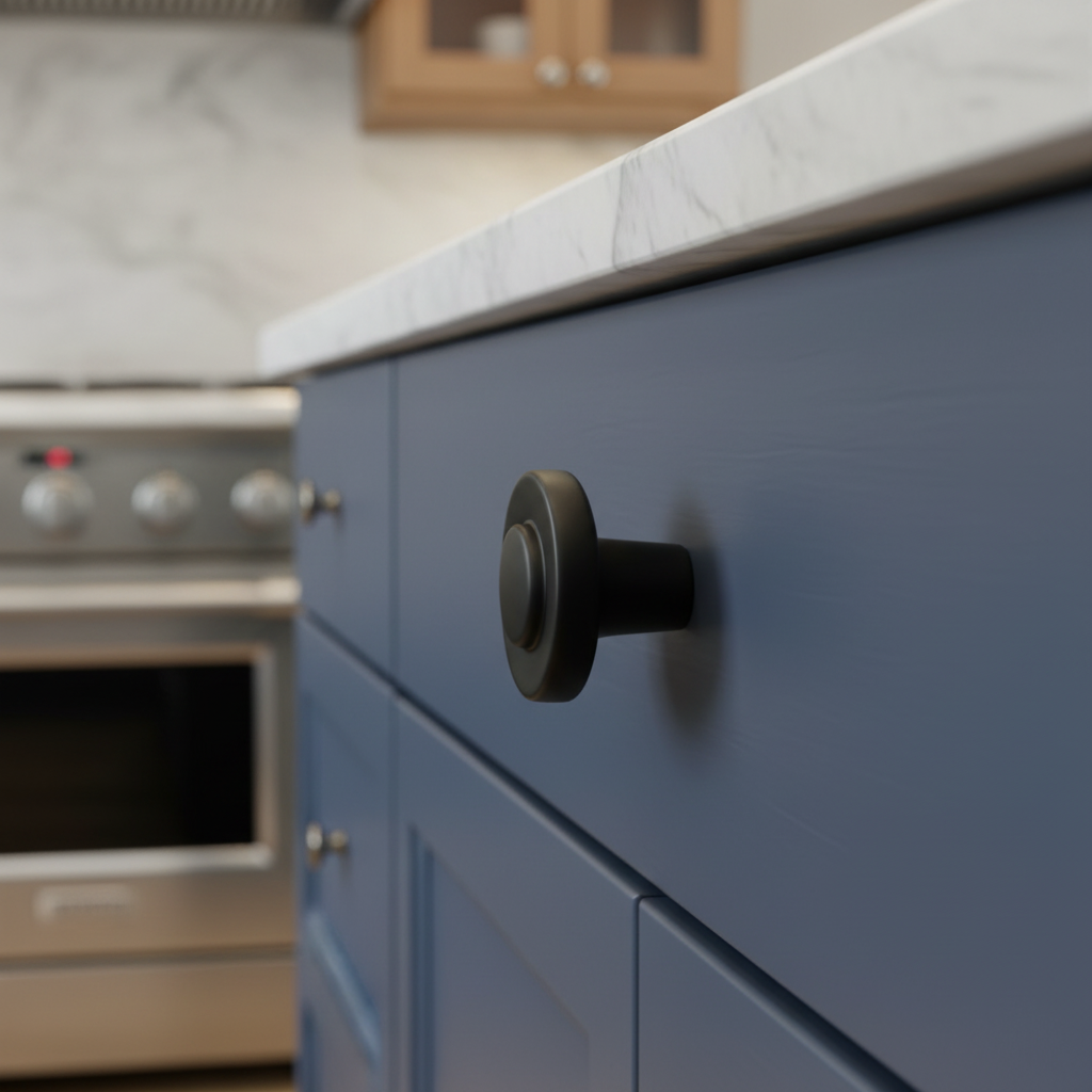 Cosmas 775FB Flat Black Swirl Cabinet Knob