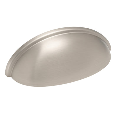 Satin nickel cabinet cup pull