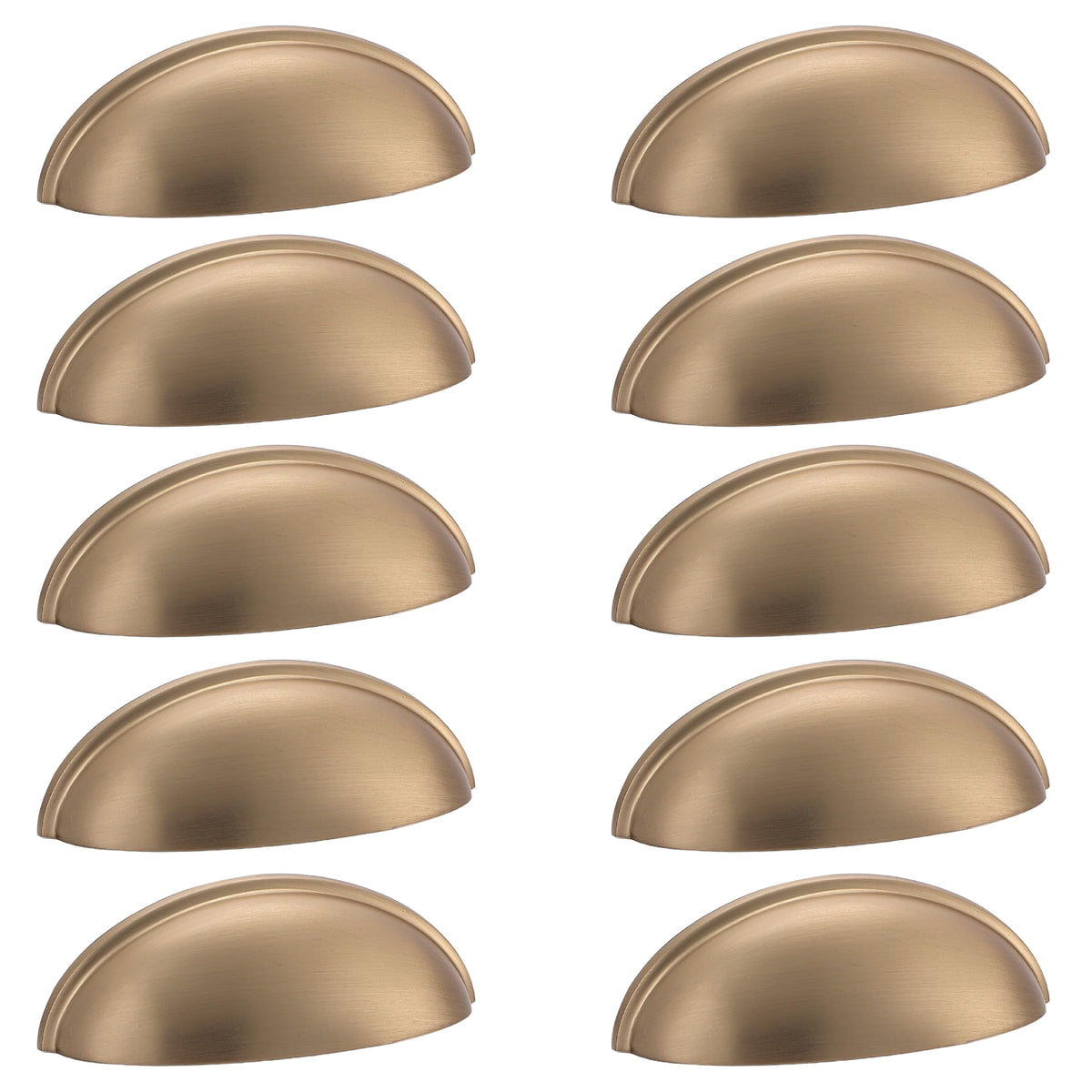 Diversa Gold Champagne 3&quot; (76mm) Cabinet Cup Pull - 10 PACK