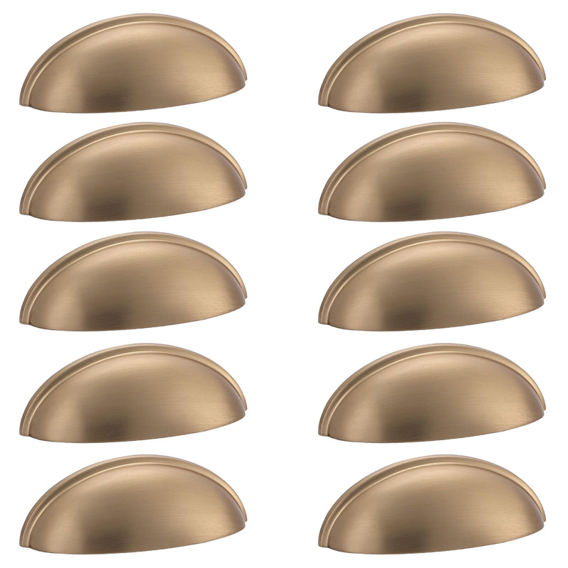 Diversa Gold Champagne 3&quot; (76mm) Cabinet Cup Pull - 10 PACK