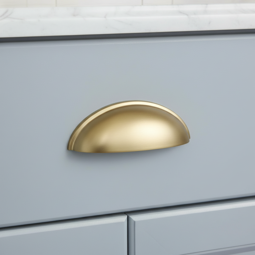 Diversa Gold Champagne 3" (76mm) Cabinet Cup Pull