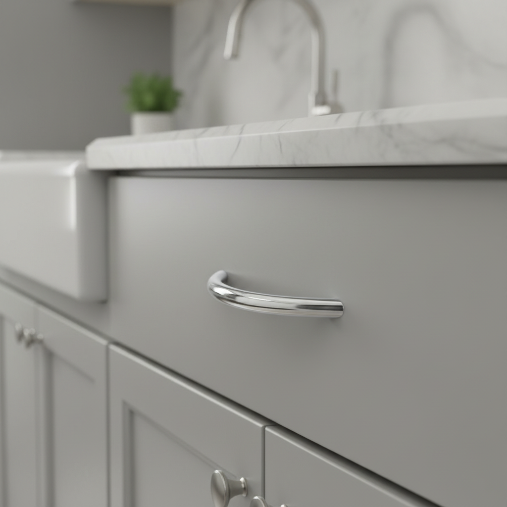 Cosmas 801-128CH Polished Chrome Bow Cabinet Pull