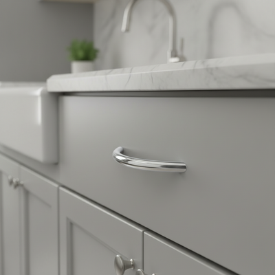 Cosmas 801-128CH Polished Chrome Bow Cabinet Pull