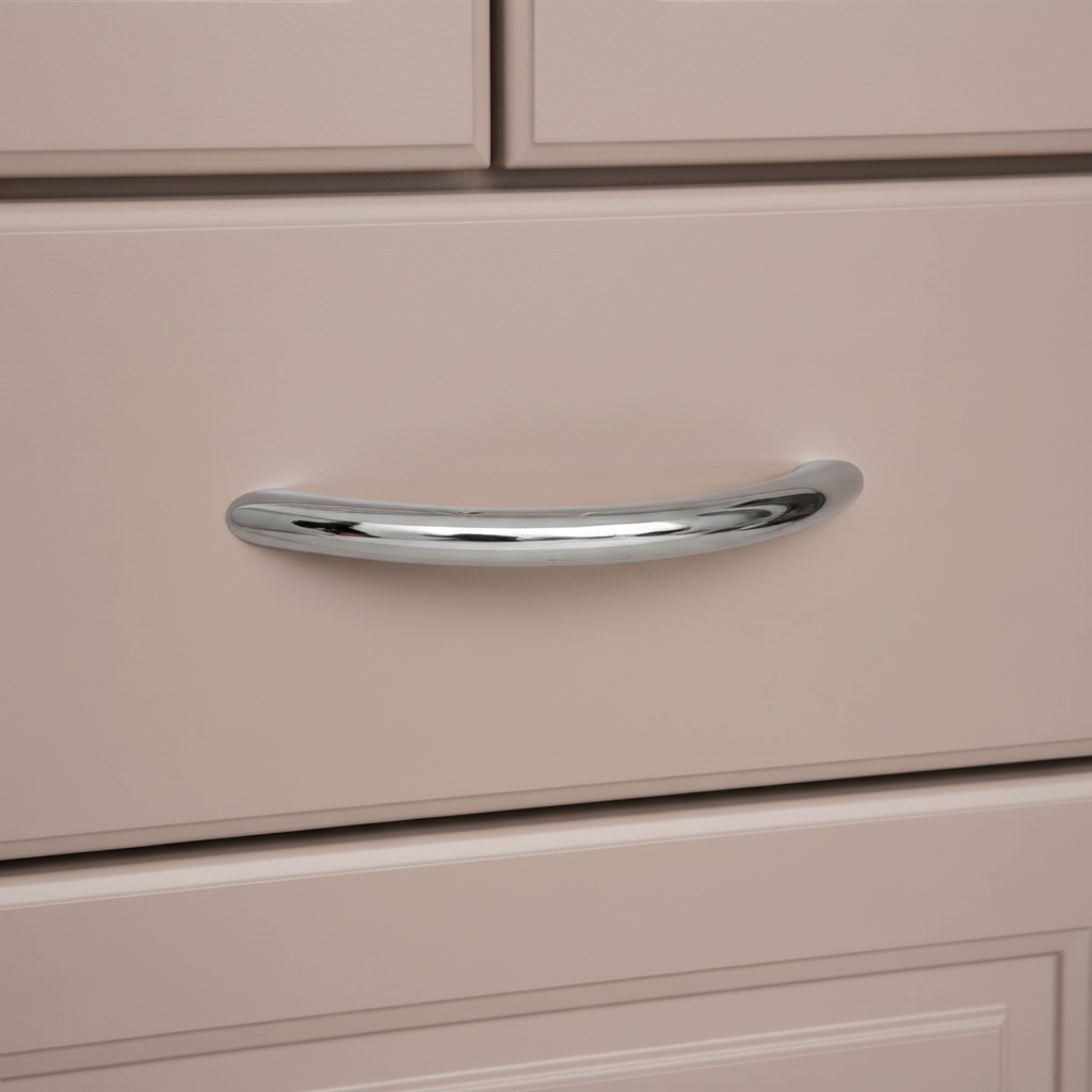 modern chrome pull handle for cabinets and drawers
