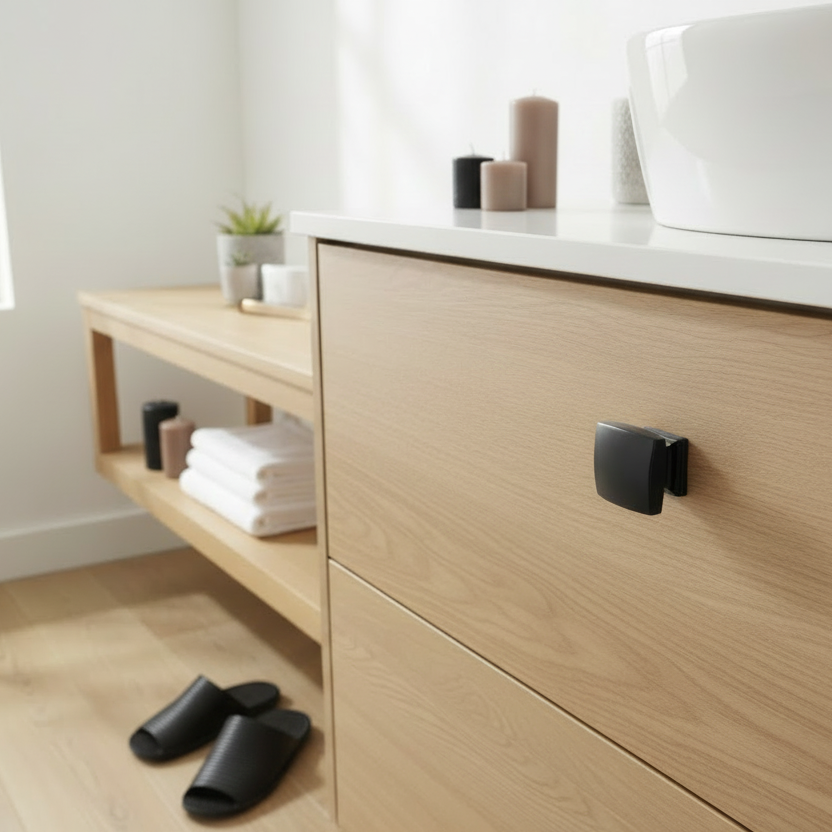 Cosmas 8105FB Flat Black Contemporary Cabinet Knob