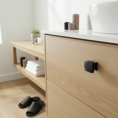 Cosmas 8105FB Flat Black Contemporary Cabinet Knob