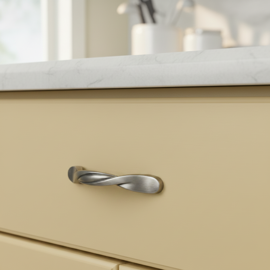 Cosmas 9009AS Antique Silver Twist Cabinet Pull