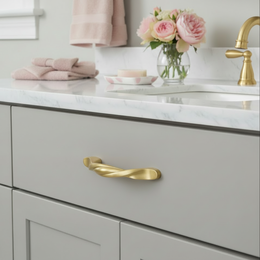 Cosmas 9009BB Brushed Brass Twist Cabinet Pull