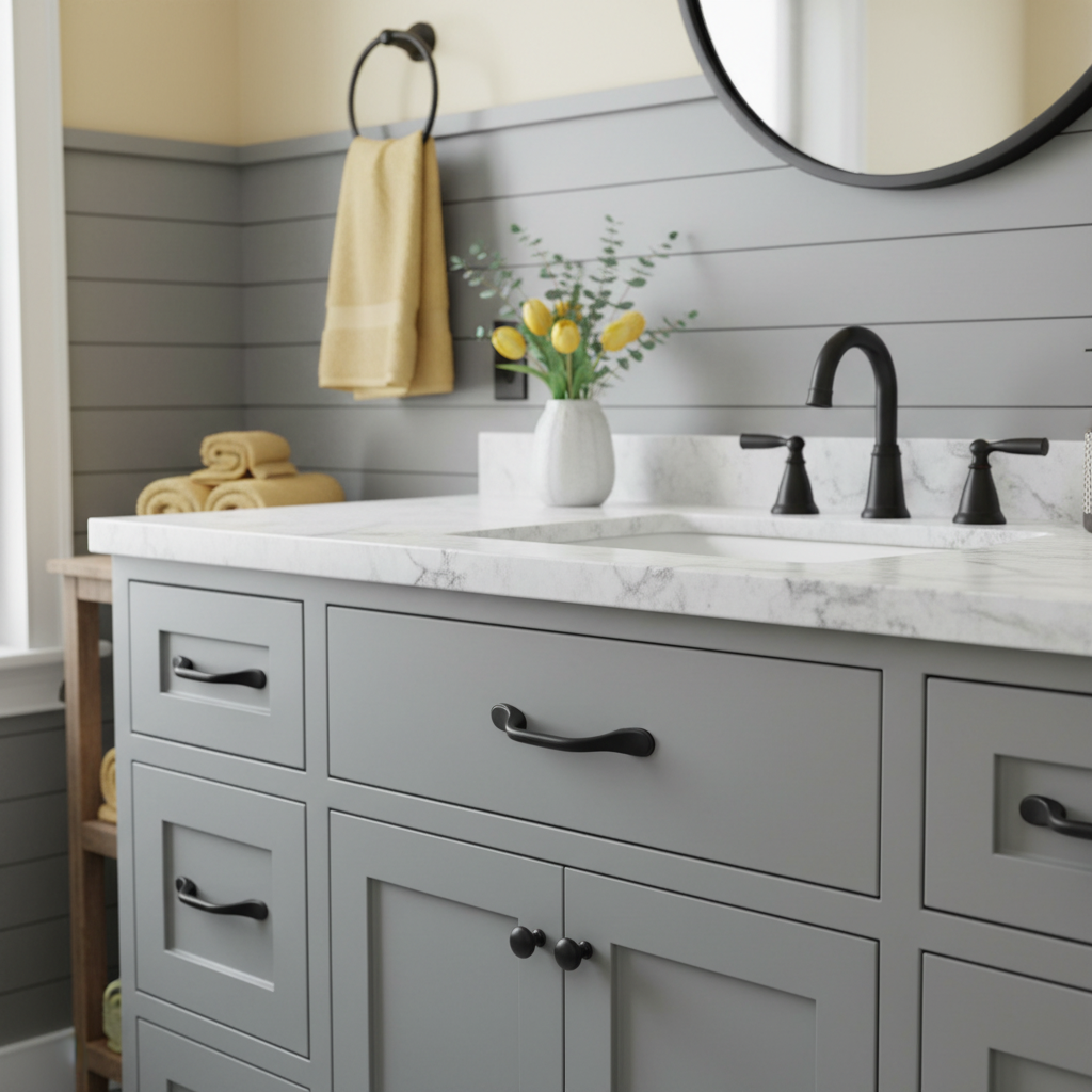 Cosmas 9533FB Flat Black Cabinet Pull