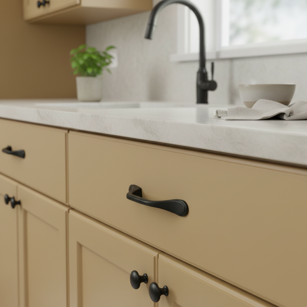 Cosmas 9533FB Flat Black Cabinet Pull