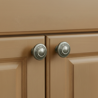 Cosmas 9971WN Weathered Nickel 3 Ring Cabinet Knob